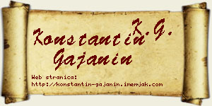 Konstantin Gajanin vizit kartica